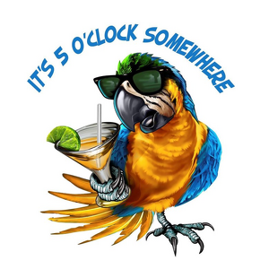 Parrot Heads On A Bed